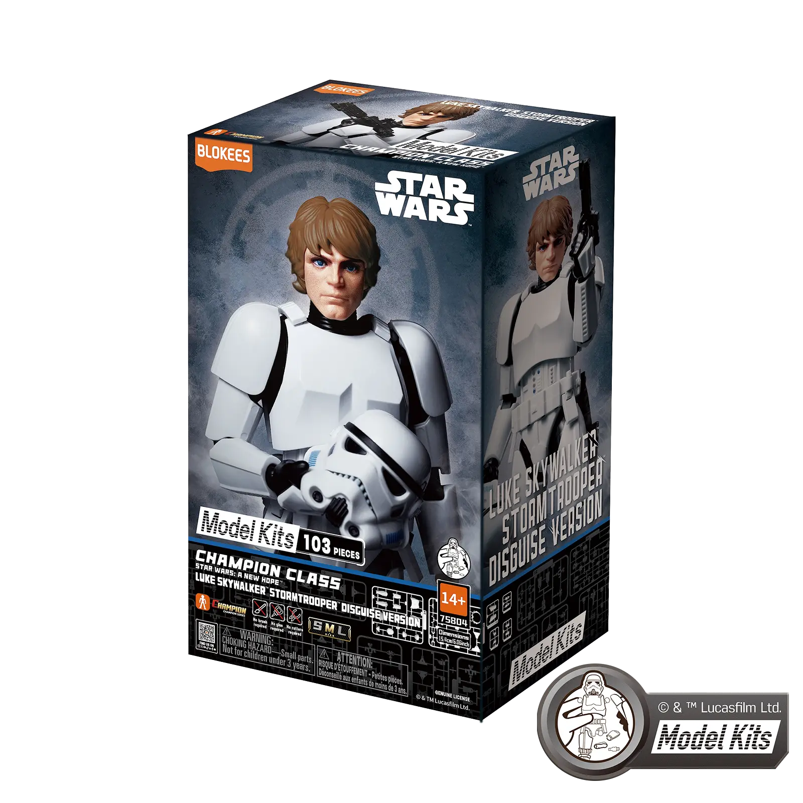 Star Wars: A New Hope™ Champion Class 04 Luke Skywalker Stormtrooper Disguise Version Model Kits | Blokees - Image 3